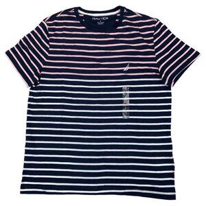 Nautica Mens Striped Crewneck T-Shirt L